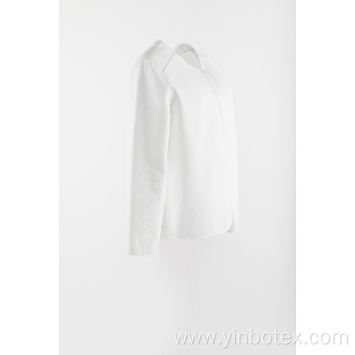 quilted white thin light coat